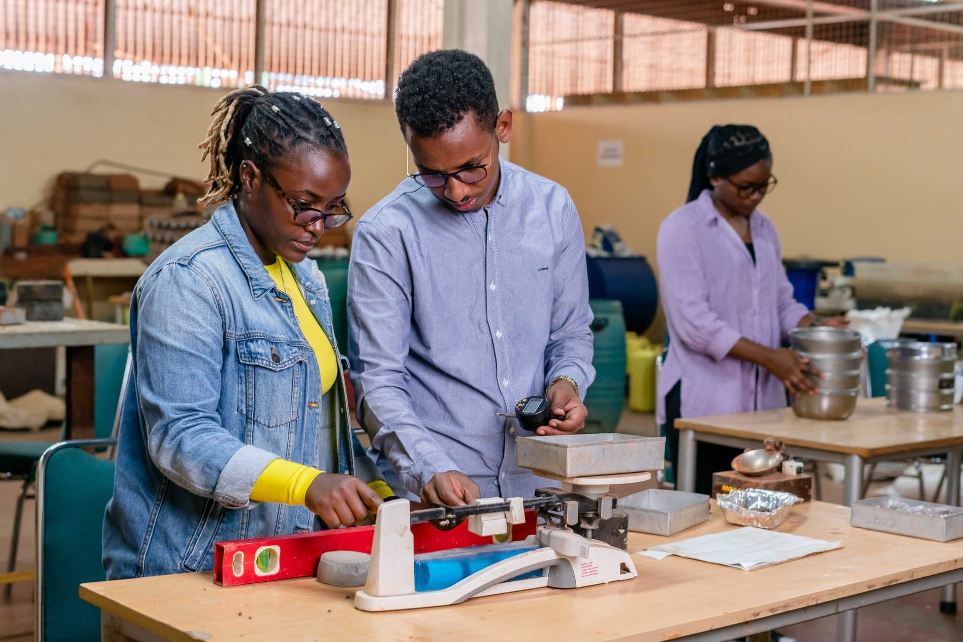 Engineering lab work at IUEA